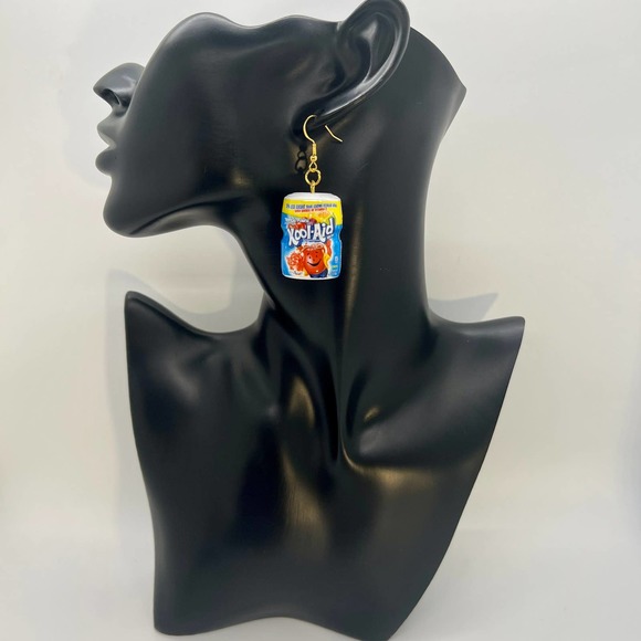 Kool Aid Earrings - Tropical Punch Drink Powder Cans - Mini Brands Earrings - Picture 5 of 6